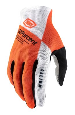 Rękawiczki 100% CELIUM Glove fluo orange white roz. L (długość dłoni 193-200 mm) (WYPRZEDAŻ -50%)