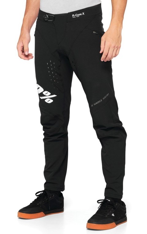 Spodnie męskie 100% R-CORE X Pants black white roz. 36 (EUR 50) (WYPRZEDAŻ -50%)