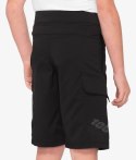 Szorty juniorskie 100% RIDECAMP Youth Shorts black roz. 22 (EUR 36) (WYPRZEDAŻ -50%)