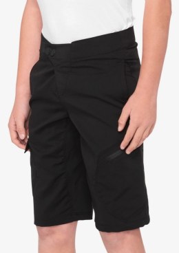 Szorty juniorskie 100% RIDECAMP Youth Shorts black roz. 28 (EUR 42) (WYPRZEDAŻ -50%)