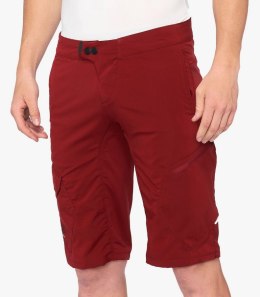 Szorty męskie 100% RIDECAMP Shorts brick roz.28 (42 EUR) (WYPRZEDAŻ -50%)