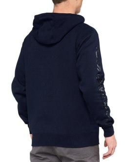 Bluza męska 100% SYNDICATE Hooded Zip Sweatshirt Navy Black roz. L (WYPRZEDAŻ -50%)