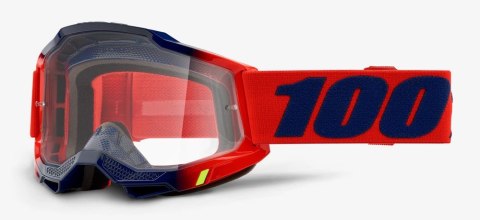 Gogle 100% ACCURI 2 KEARNY (Szyba Przezroczysta Anti-Fog, LT 88%-92%) (WYPRZEDAŻ -50%)