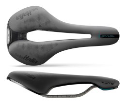 Siodło SELLE ITALIA FLITE BOOST GRAVEL TI316, Superflow S (id match S3), TI 316 Rail, Fibra-Tek, Light Gel, 228g, Szare (DWZ)