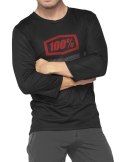 Koszulka męska 100% AIRMATIC 3/4 Sleeve Black Red roz. L (WYPRZEDAŻ -50%)