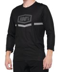 Koszulka męska 100% AIRMATIC 3/4 Sleeve Black roz. XL (WYPRZEDAŻ -50%)