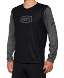 Koszulka męska 100% AIRMATIC Long Sleeve Jersey Black roz. L (WYPRZEDAŻ -50%)