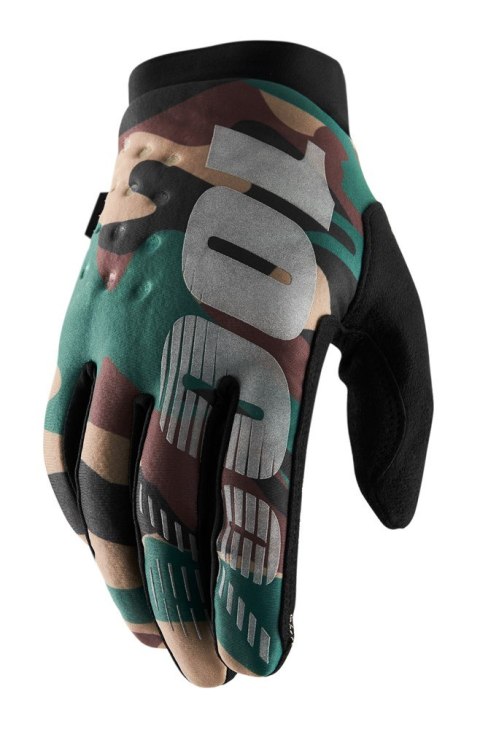 Rękawiczki 100% BRISKER Glove camo black roz. S (długość dłoni 181-187 mm) (WYPRZEDAŻ -50%)