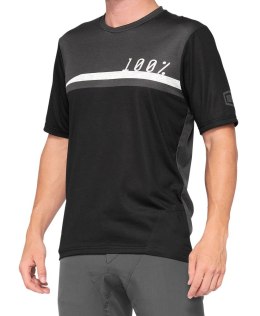 Koszulka męska 100% AIRMATIC Jersey krótki rękaw black charcoal roz. XL (WYPRZEDAŻ -50%)