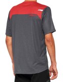 Koszulka męska 100% AIRMATIC Jersey krótki rękaw charcoal racer red roz. L (WYPRZEDAŻ -50%)