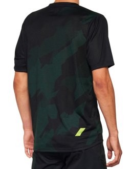 Koszulka męska 100% AIRMATIC LE Jersey krótki rękaw black camo roz. L (WYPRZEDAŻ -50%)