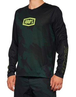 Koszulka męska 100% AIRMATIC LE Long Sleeve Black Camo roz. L (WYPRZEDAŻ -50%)