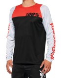 Koszulka męska 100% R-CORE Jersey długi rękaw black racer red roz. XL (WYPRZEDAŻ -50%)