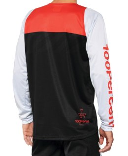 Koszulka męska 100% R-CORE Jersey długi rękaw black racer red roz. M (WYPRZEDAŻ -50%)