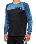 Koszulka męska 100% R-CORE Jersey długi rękaw black slate blue roz. L (WYPRZEDAŻ -50%)