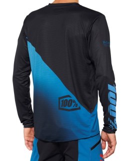 Koszulka męska 100% R-CORE X Jersey długi rękaw black slate blue roz. XL (WYPRZEDAŻ -50%)