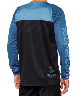 Koszulka męska 100% R-CORE Jersey długi rękaw black slate blue roz. M (WYPRZEDAŻ -50%)