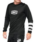 Koszulka męska 100% R-CORE Jersey długi rękaw black white roz. XL (WYPRZEDAŻ -50%)