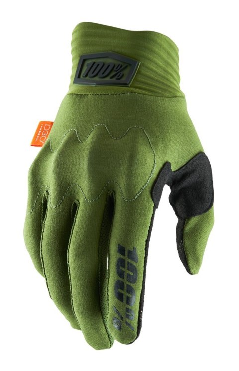 Rękawiczki 100% COGNITO Gloves Army Green - S (długość dłoni 181-187 mm) (WYPRZEDAŻ -50%)