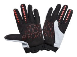 Rękawiczki 100% GEOMATIC Gloves Grey/Racer Red - L (długość dłoni 193-200 mm) (WYPRZEDAŻ -50%)