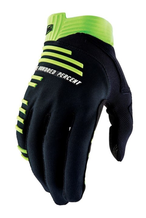 Rękawiczki 100% R-CORE Gloves Black Lime - L (długość dłoni 193-200 mm) (WYPRZEDAŻ -50%)