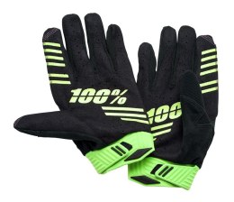 Rękawiczki 100% R-CORE Gloves Black Lime - XL (długość dłoni 200-209 mm) (WYPRZEDAŻ -50%)