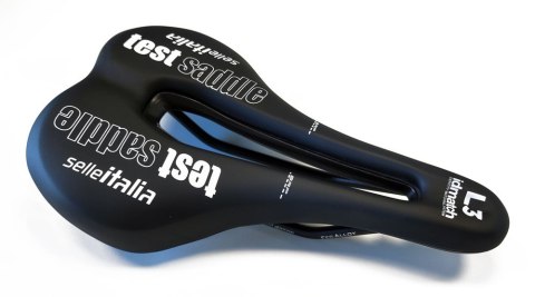 Siodło SELLE ITALIAX-BOW SUPERFLOW TEST L (id match L3), FeC Alloy Rail, Soft-Tek, Testowe (NEW)