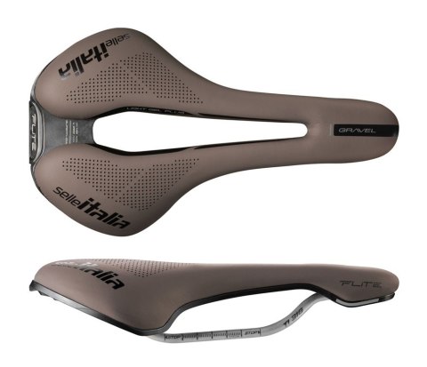 Siodło SELLE ITALIA FLITE BOOST GRAVEL TI316, Superflow L (id match - L3), TI 316 Rail, Fibra-Tek, Light Gel, 232g, Brązowe (NEW