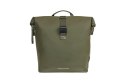 Sakwa podwójna BASIL SOHO DOUBLE PANNIER BAG NORDLICHT MIK, MIK System (ready to go) 41L, 100% wodoodporna moss green oświetleni