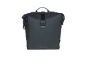 Sakwa podwówjna BASIL SOHO DOUBLE PANNIER BAG NORDLICHT Universal Bridge System 41L, 100% wodoodporna night black oświetlenie No