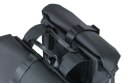 Sakwa podwówjna BASIL SOHO DOUBLE PANNIER BAG NORDLICHT Universal Bridge System 41L, 100% wodoodporna night black oświetlenie No