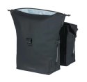 Sakwa podwówjna BASIL SOHO DOUBLE PANNIER BAG NORDLICHT Universal Bridge System 41L, 100% wodoodporna night black oświetlenie No