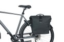 Sakwa podwówjna BASIL SOHO DOUBLE PANNIER BAG NORDLICHT Universal Bridge System 41L, 100% wodoodporna night black oświetlenie No