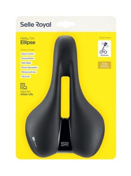 Siodło SELLEROYAL PREMIUM ELLIPSE MODERATE 60st. żelowe + elastomery, ergonomiczny kanał, unisex 474g (NEW)