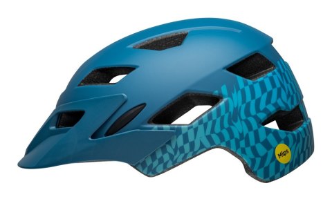 Kask dziecięcy BELL SIDETRACK wavy checks matte blue roz. Uniwersalny (47-54 cm) (NEW 2024)