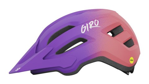 Kask dziecięcy juniorski GIRO FIXTURE II INTEGRATED MIPS matte purple pink fade roz. Uniwersalny (50-57 cm) (NEW).