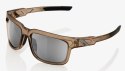 Okulary 100% TYPE-S Matte Translucent Crystal Sepia - HiPER Silver Mirror Lens (Szkła Srebrne Lustrzane, LT 14%) (WYPRZEDAŻ -45%
