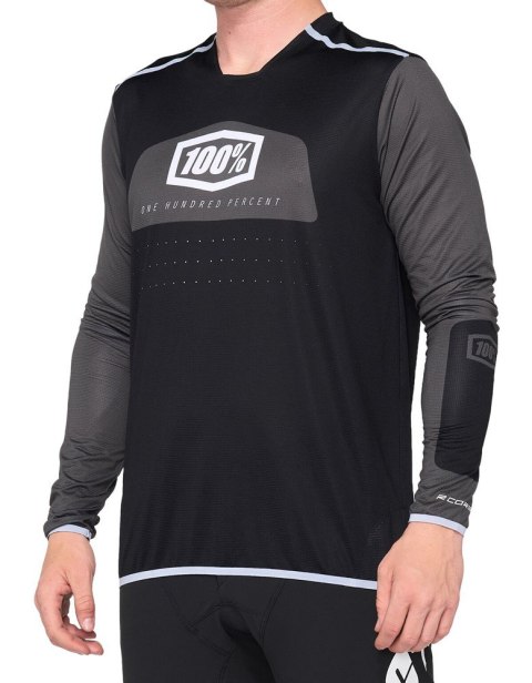 Koszulka męska 100% R-CORE X Jersey długi rękaw black white roz. XXL (WYPRZEDAŻ -50%) Koszulka męska 100% R-CORE X Jersey długi rękaw black white roz. XXL (WYPRZEDAŻ -50%)